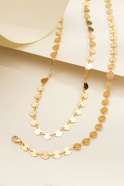 Gargantilha Choker Coração e Círculo