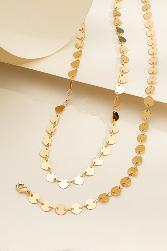 Gargantilha Choker Coração e Círculo