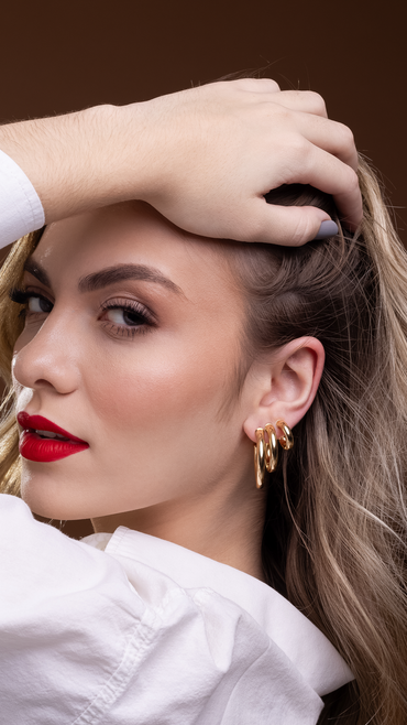 Argolas Banhado a Ouro 18K