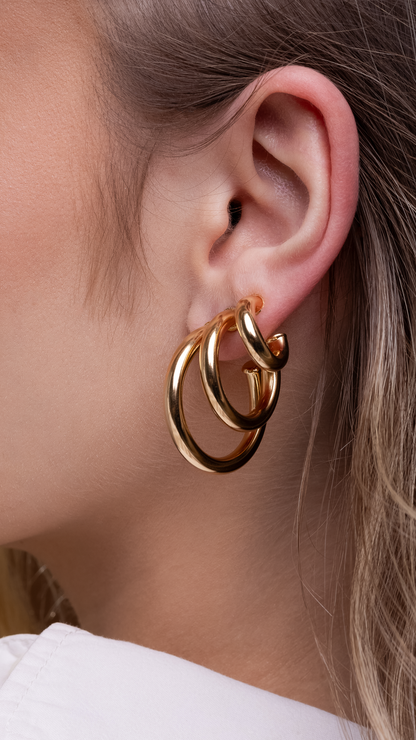 Argolas Banhado a Ouro 18K