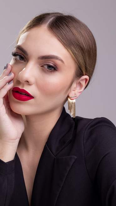 Brinco Ear Cuff Franjas Longas