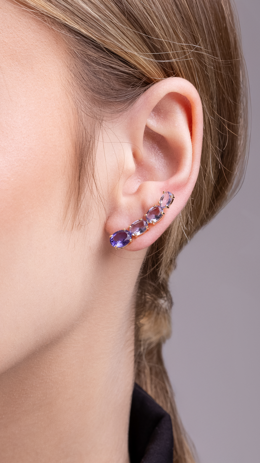 Brinco Ear Cuff com Zircônia
