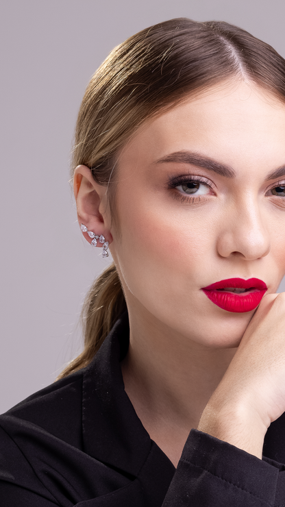 Brinco Ear Cuff com Zircônia