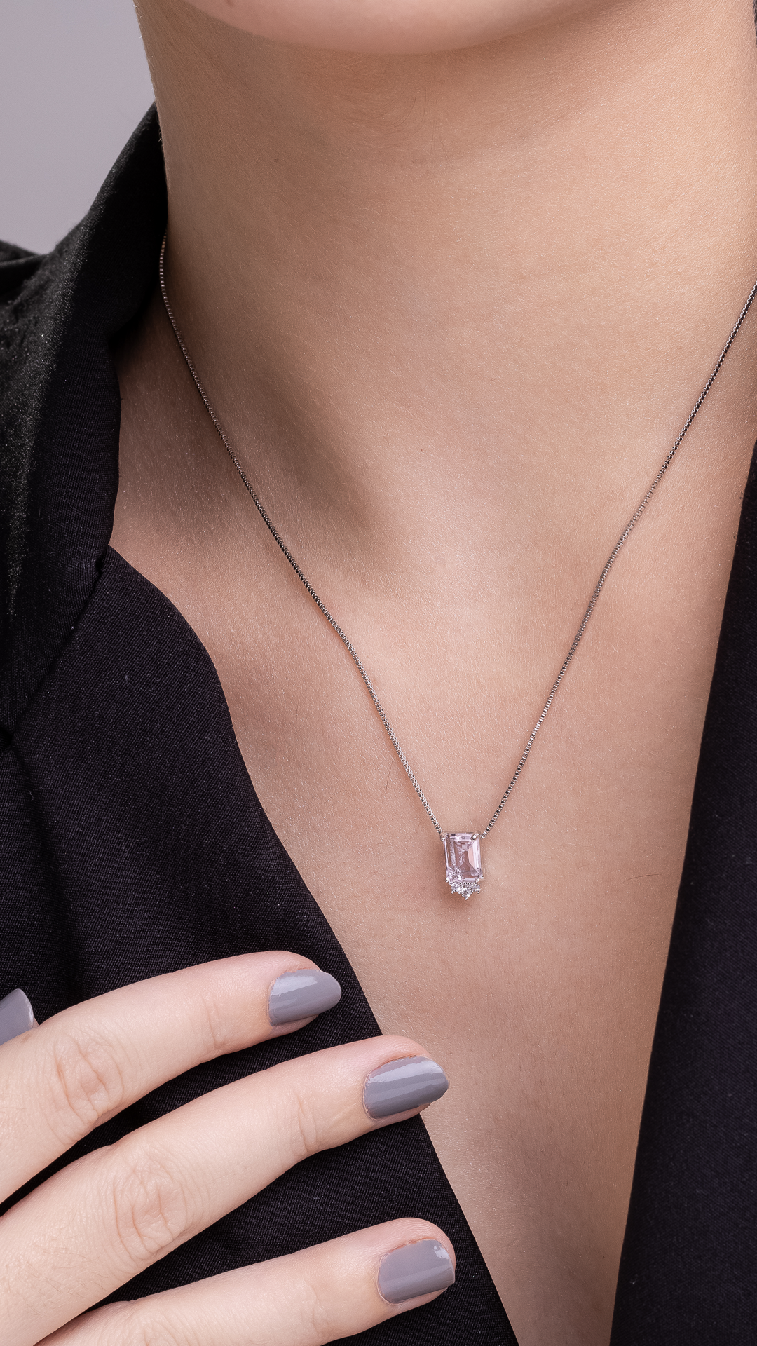Conjunto de Colar e Brincos Retangular