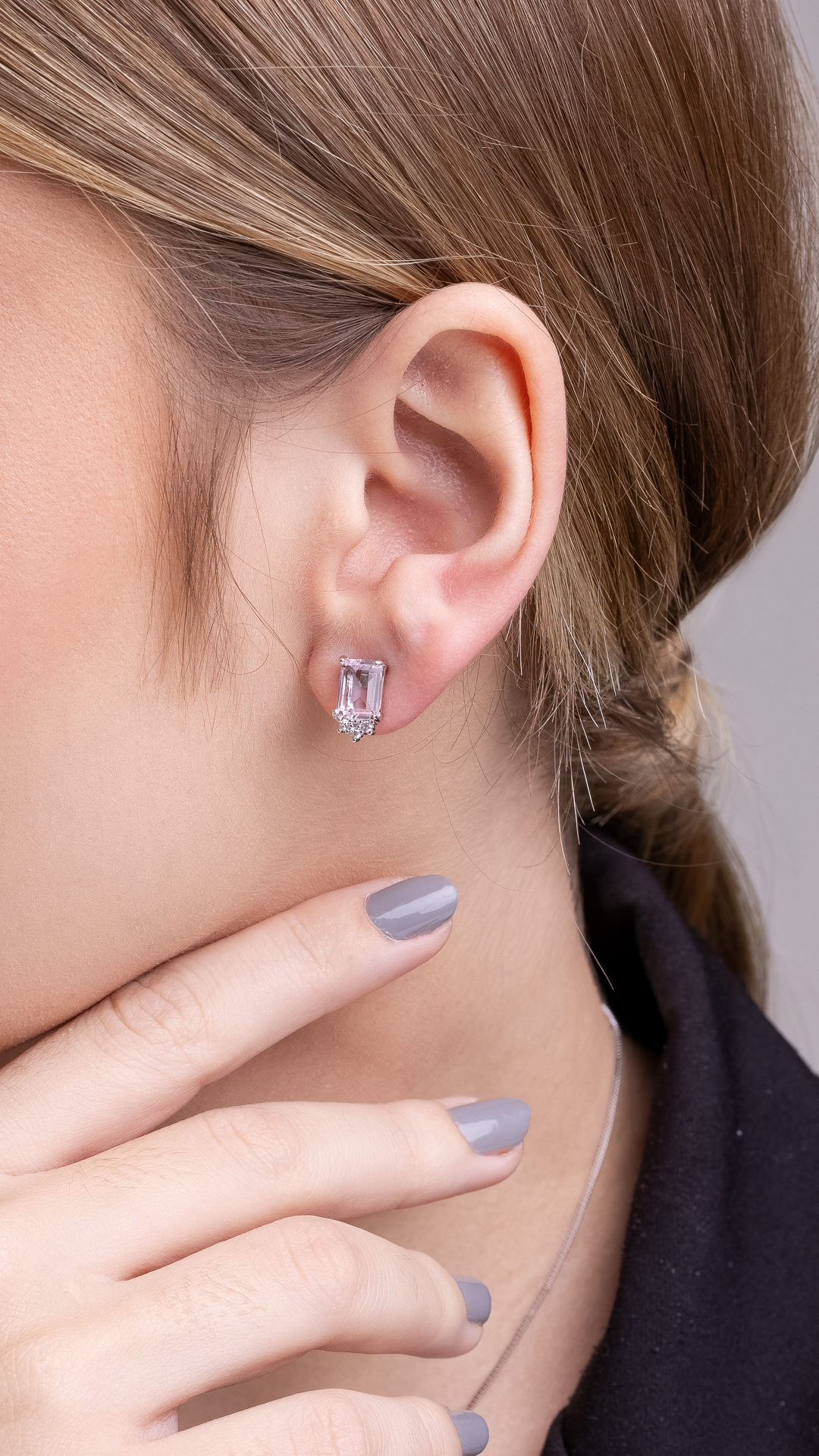 Conjunto de Colar e Brincos Retangular