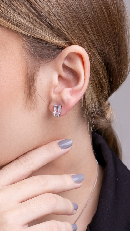 Conjunto de Colar e Brincos Retangular