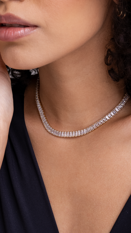 Gargantilha Choker Riviera com Zircônia