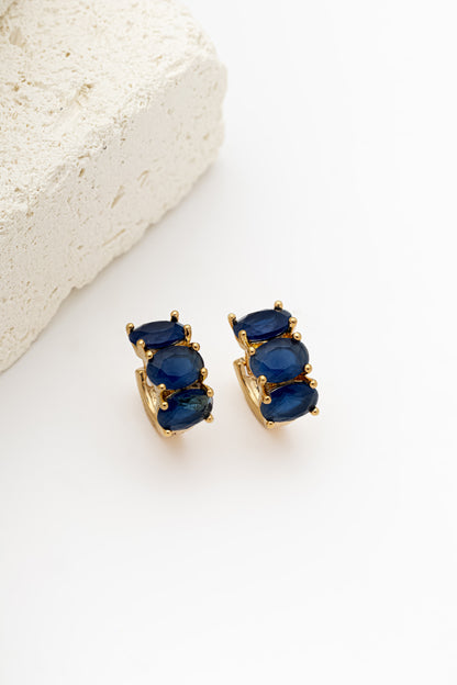 Argola Três Pedras Ovais