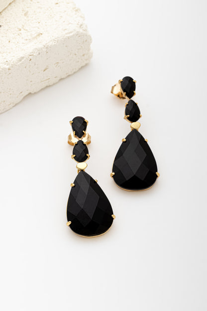 Brinco Gota Cristal Lapidado