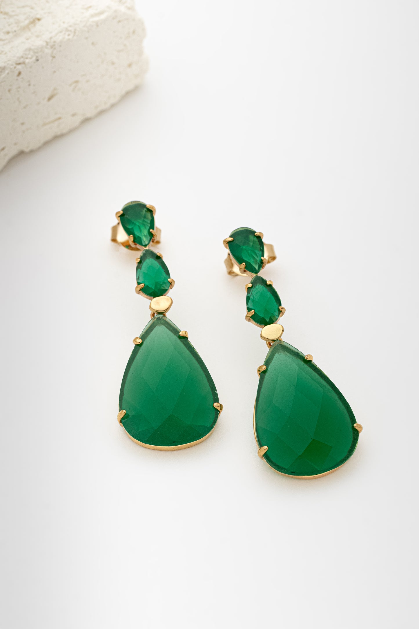 Brinco Gota Cristal Lapidado