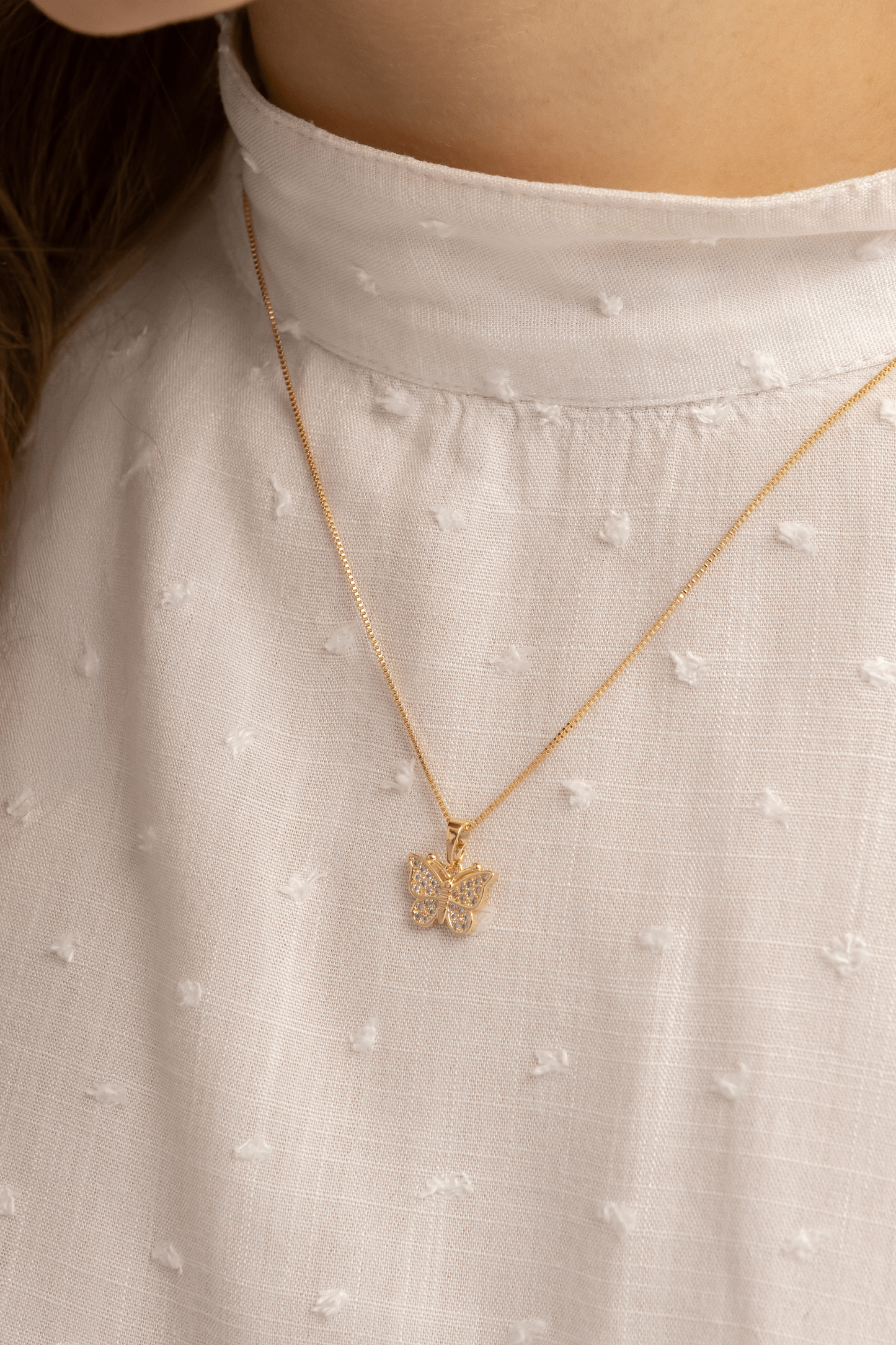Conjunto de Colar e Brincos Borboleta Encantado