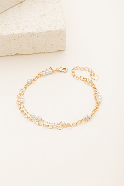 Pulseira Dupla entre Pérola