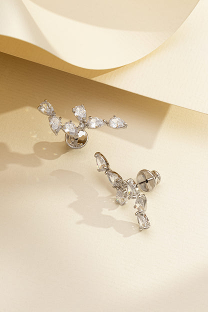 Brinco Ear Cuff com Zircônia