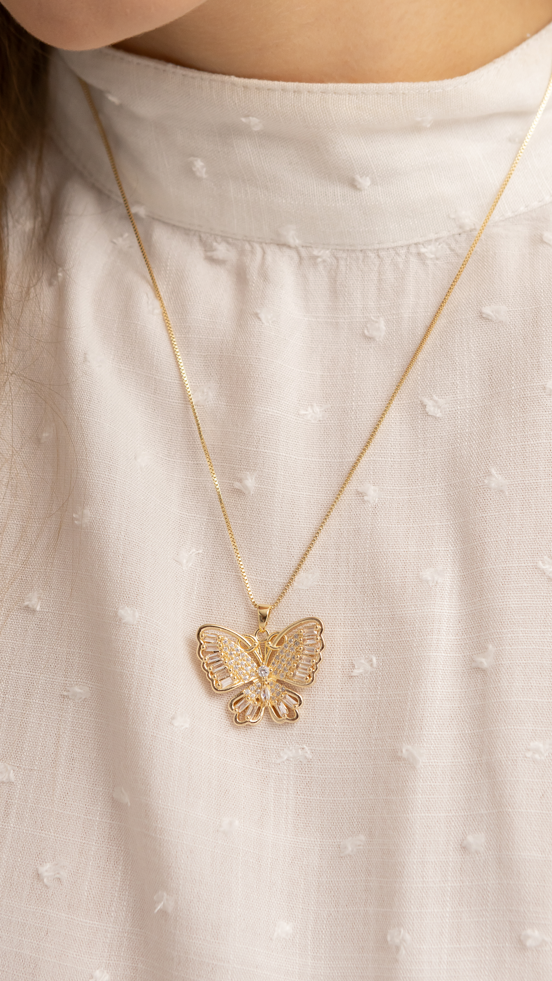 Conjunto Borboleta Cravejada